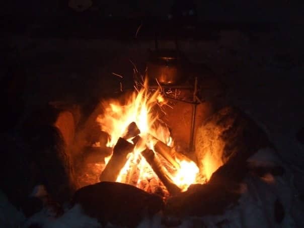Lagerfeuer in Lappland